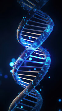DNA hologram architecture staircase darkness.