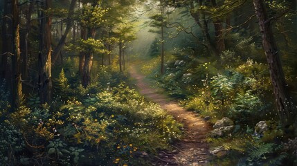 Obraz premium Enchanted Forest Path