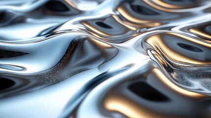 A close up of a silver and gold abstract background