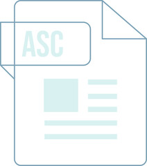 ASC icon inside transparent outline and sharp corners