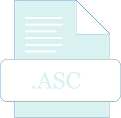 ASC File extension icon fill with minimal colors