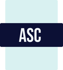ASC File format icon fill insidse with symbol