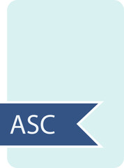 ASC File format icon label contour