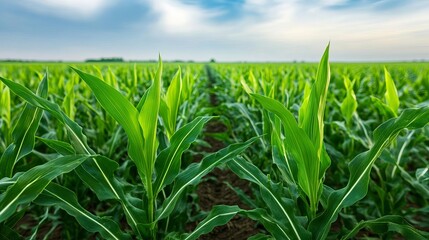 Fototapeta premium Genetically modified crops with enhanced resistance to environmental stressors, climate-resilient agriculture, biotech solutions