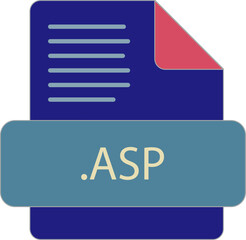 ASP File extention icon old minimal color fill