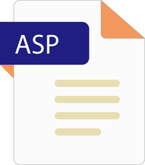 ASP File icon with folded style document