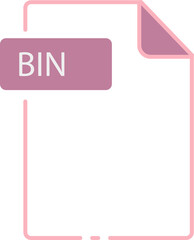 Obraz premium BIN File format minimal icon outline