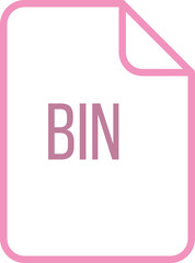 BIN File icon fill rounded corners bold outline