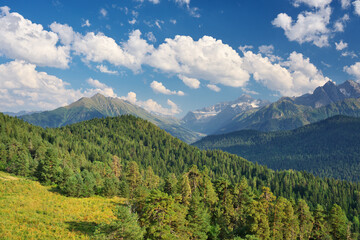 Mountain landscape at day.