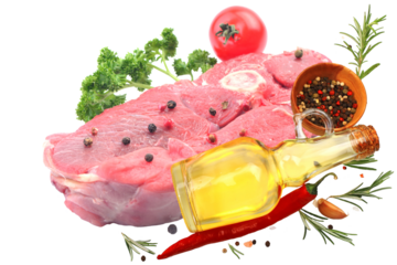 Meat lamb on a white background isolated