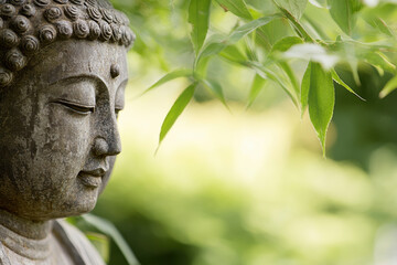 Buddha statue. AI generative.