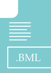 BML File format icon fill insidse with symbol
