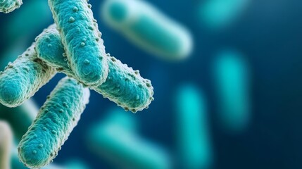 Fototapeta premium Genetically engineered bacteria for environmental monitoring and remediation, biosensors, biotech solutions