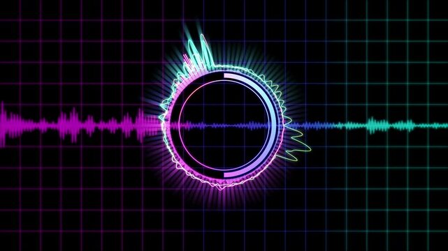 Music equalizer, hologram audio spectrum, 4k footage, not AI generated