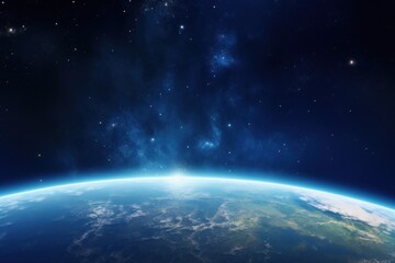 Fototapeta premium The earth in space background astronomy universe outdoors.
