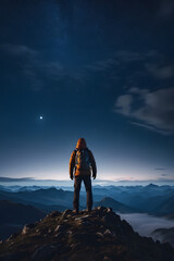 hiker in the mountains