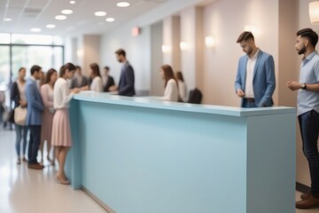 business people in a lobby room