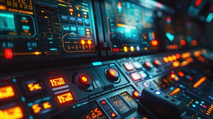 Obraz premium Futuristic Control Panel