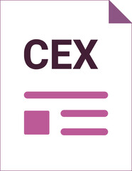 CEX with deep and minimal colors and folded icon