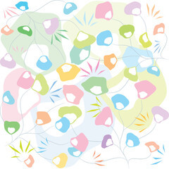 Modern floral pattern. Doodle style vector illustration. Creative collage.