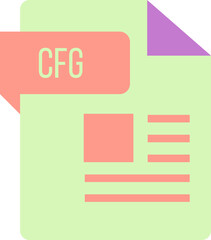 CFG ip icon sharp corners lines and rectangle with symbol