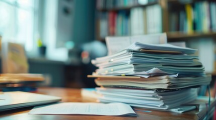 A Stack of Papers on a Desk