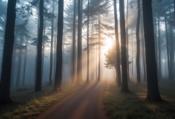 Obraz premium sunrise in the forest