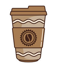 Brown Paper Coffee Cup Illustration
