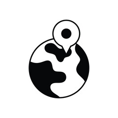 Geolocation Globe vector icon