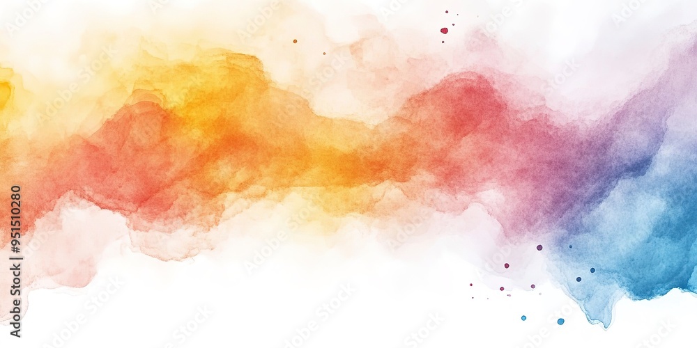 Wall mural abstract watercolor background with copy space.