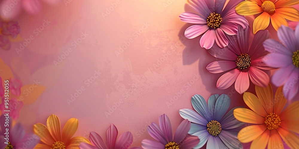 Poster background with flowers