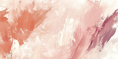 Fototapeta premium abstract paint background. Bold brush strokes resembling flower petals. dusty rose, apricot beige, muted soft pink. 