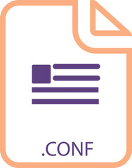 CONF icon 2 color combination  mixture