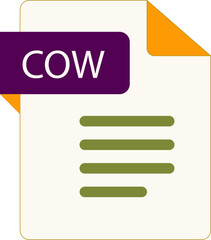 COW File icon with folded style document