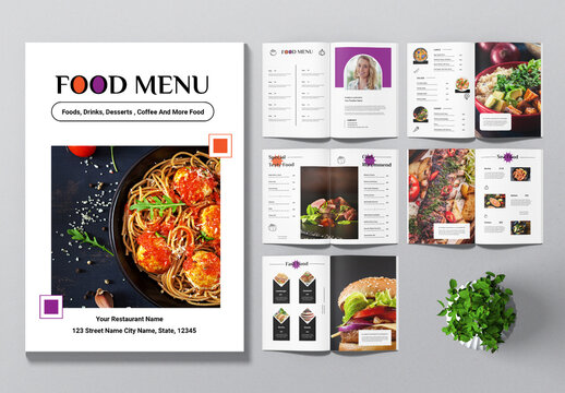 Restaurant Food Menu Layout