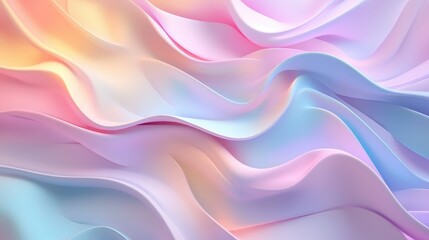 Fototapeta premium Abstract pastel colors 3d wave background. Abstract background in soft pastel colors
