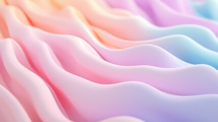 Obraz premium Abstract pastel colors 3d wave background. Abstract background in soft pastel colors