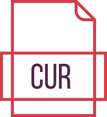 CUR File icon thick outline sharp corners