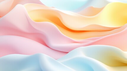 Abstract pastel colors 3d wave background. Abstract background in soft pastel colors