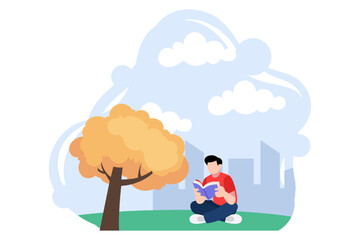 Weekend Activity Flat Design Illustration