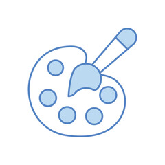 Obraz premium Art Palette vector icon