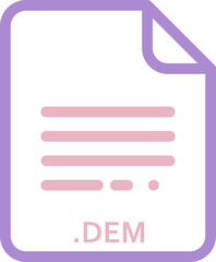 DEM doted and dashed icon inside transparent