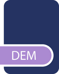 DEM File format icon with contour