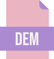 Obraz premium DEM File icon fill crisp corners