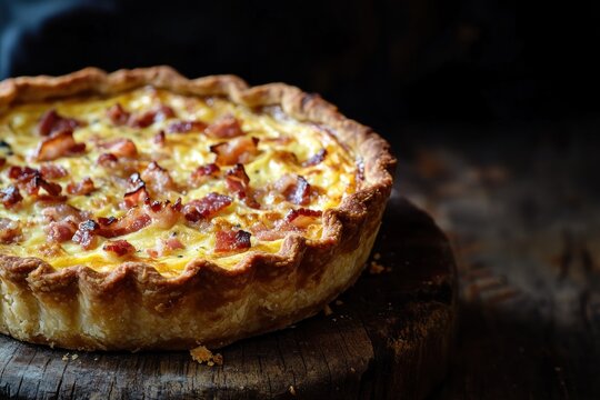 Savory Quiche with Bacon and Cheese