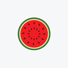 Cute Watermelon Fruit  Vector Icon Illustration Fruit Summer Icon  Vector