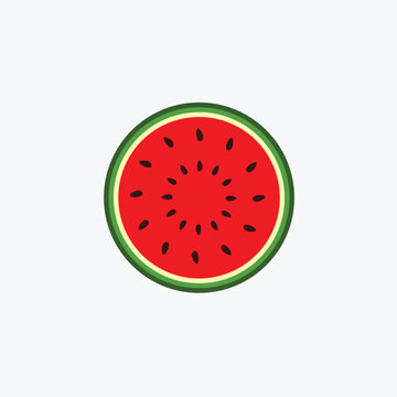 Cute Watermelon Fruit  Vector Icon Illustration Fruit Summer Icon  Vector