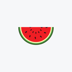 Cute Watermelon Fruit  Vector Icon Illustration Fruit Summer Icon  Vector