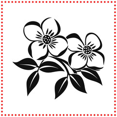 Classic Hibiscus Flower Silhouette Vector   Ideal for Tropical Decor, Floral Patterns, and Natural Products