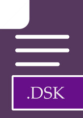 DSK File format icon fill insidse